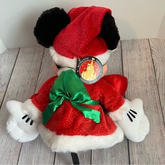 Disney Parks Minnie Mouse Mrs Claus Plush - Picture 4 of 7